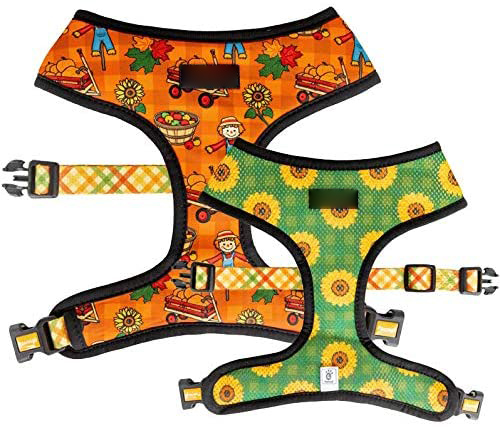 Adjustable Comfort Nylon Dog Harness Reversible Multi Size Tug Free Control