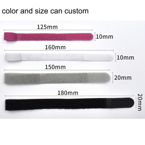 DANSKY Customized Size P-type Cable Tie Nylon Self-adhesive Ties Hook and Loop Fasteners for Cellphone Usb Data Wire Ear Phone