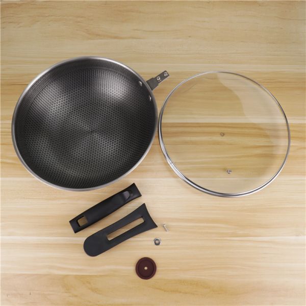 Non Stick 32cm Stovetop Frying Pan Honeycomb Stainless Steel