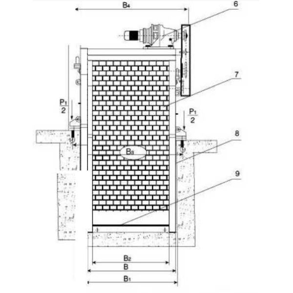 1500mm Mechanical Bar Screen Rotary Solid Liquid Separator