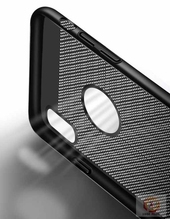 Heat dissipation Mesh Rubberized Hard PC phone back cover for iphone X case