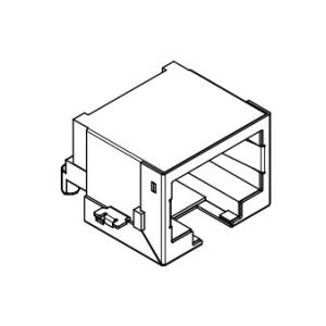 Quality Tab Down 615108150221R Shielded Modular Jack THR Mid-Mount for sale
