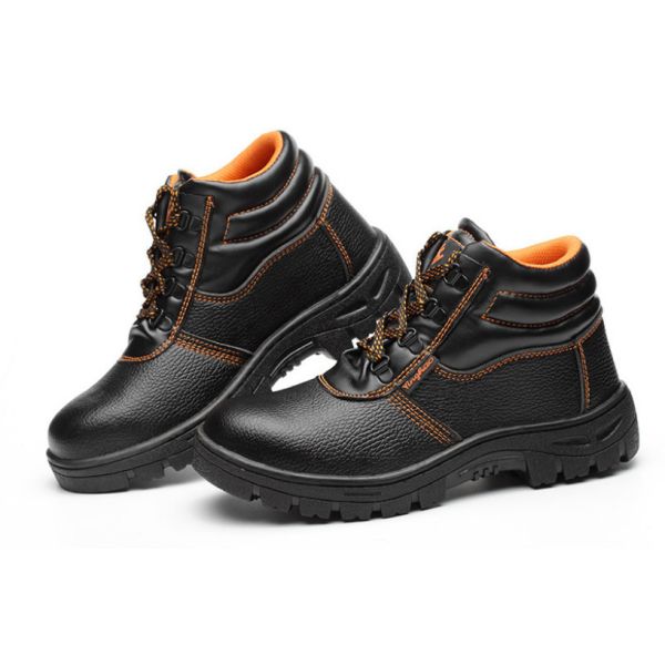 European Standard Genuine Leather Waterproof Men Work Safety Shoes Boots With