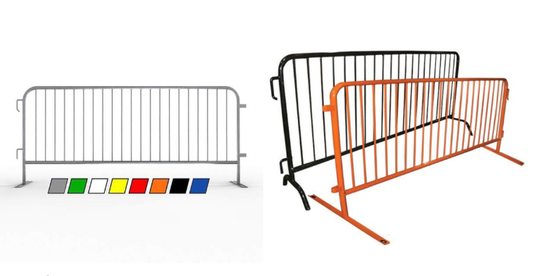 48mm O.D Metal Heavy Duty Crowd Control Barriers Removable Fixed