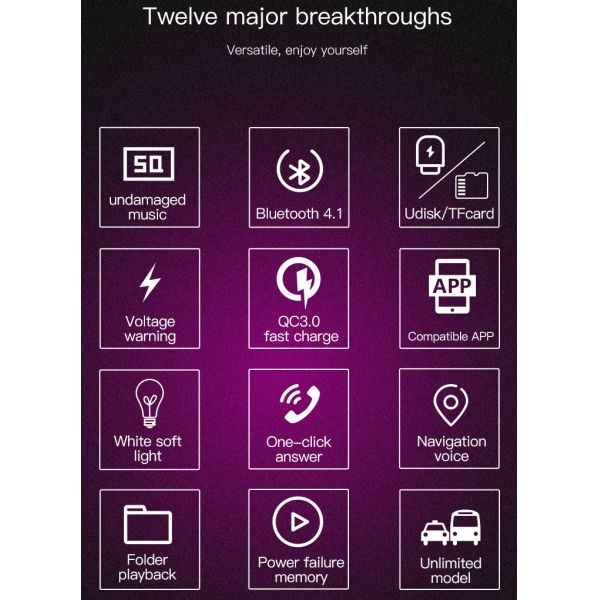 A2DP AVRCP Wireless Bluetooth Car Kit Dual USB Port Mobile Phone Hands Free Car Kit