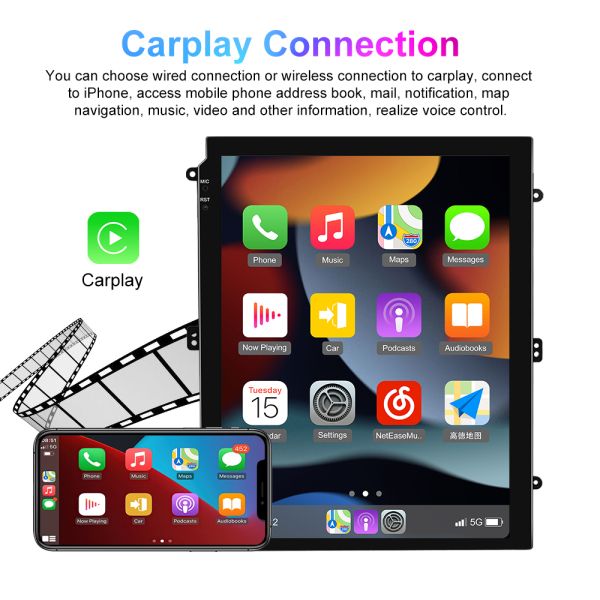Android 10.1 GPS Navigation 2 32G Car Radio 9.7'' 2 DIN with Built-in Wireless CarPlay