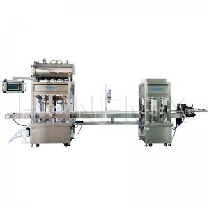 Quality Fully Automatic Cream Filling Machine Two Heads Bottle Cap Pressing Machine Auto for sale