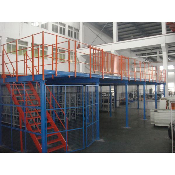 Color Customized Steel Structure Platform or Garret For Warehouse Storage Racking