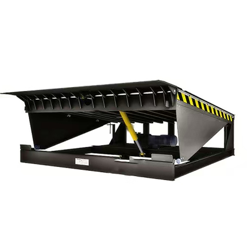 Blue Grey Hydraulic Loading Dock Leveler for Heavy Equipment Machinery Depot Operations