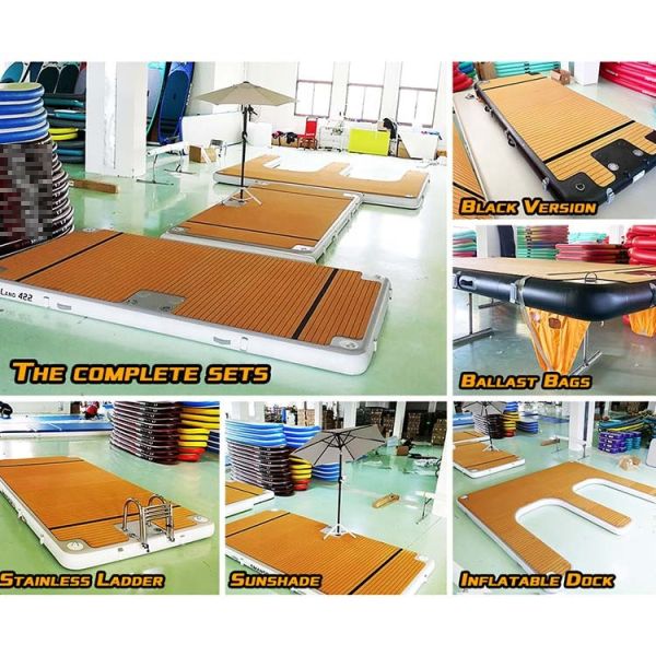 PVC Drop Stitch Customized Inflatable Yacht Dock Water Floating Platform
