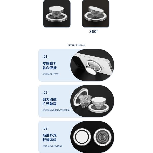 Sublimation Magnetic Pop Socket For Iphone Custom Diy Photo Printing Magsafe Popsocket