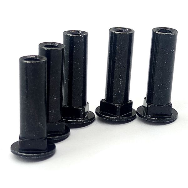 Flat Head Stainless Steel Barrel Nuts Black Sleeve Barrel Nut M3