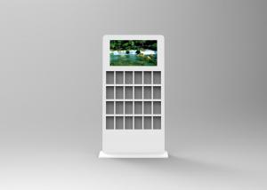 Quality AC240V 32 Inch white color  Floor Standing LCD digital signage Kiosk With Brochure Holder for sale