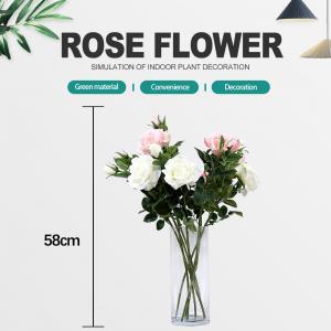 Quality Realistic Artificial Silk Rose Flowers For Bedroom Decoration for sale
