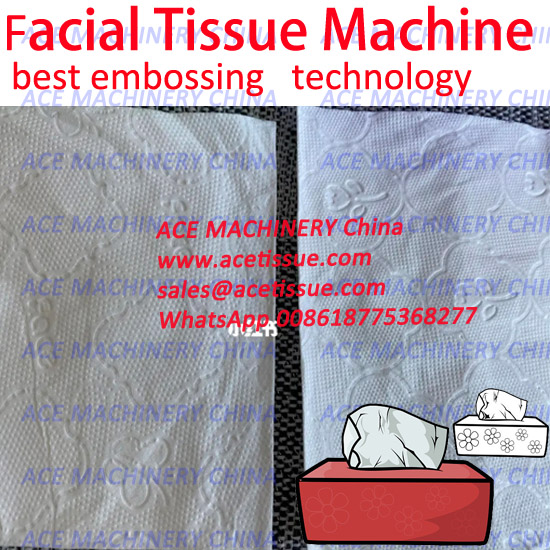 High Speed Automatic Box Drawing Face Tissue Machine With Full Embossing And Edge Embossing