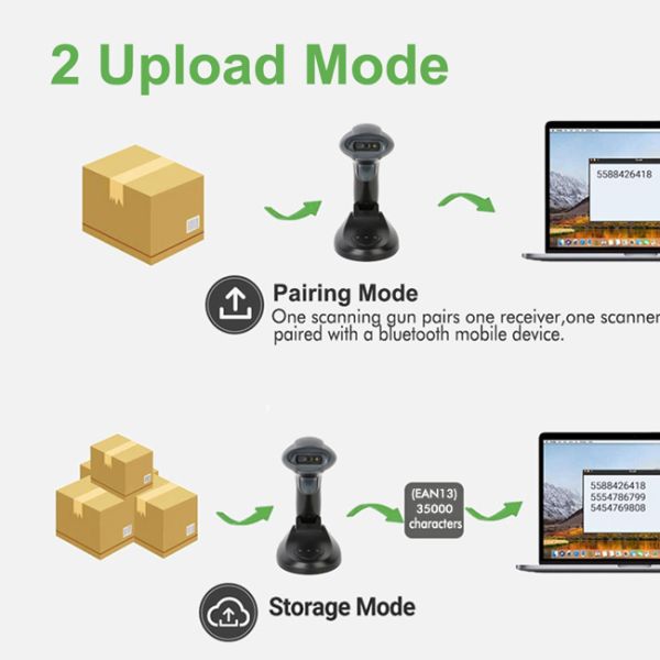 CMOS Cordless Bluetooth Barcode Scanner