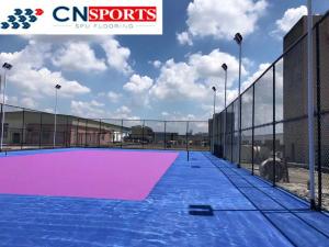 Quality 5mm Thick Silicon PU Basketball Sports Court Athletic Flooring for sale