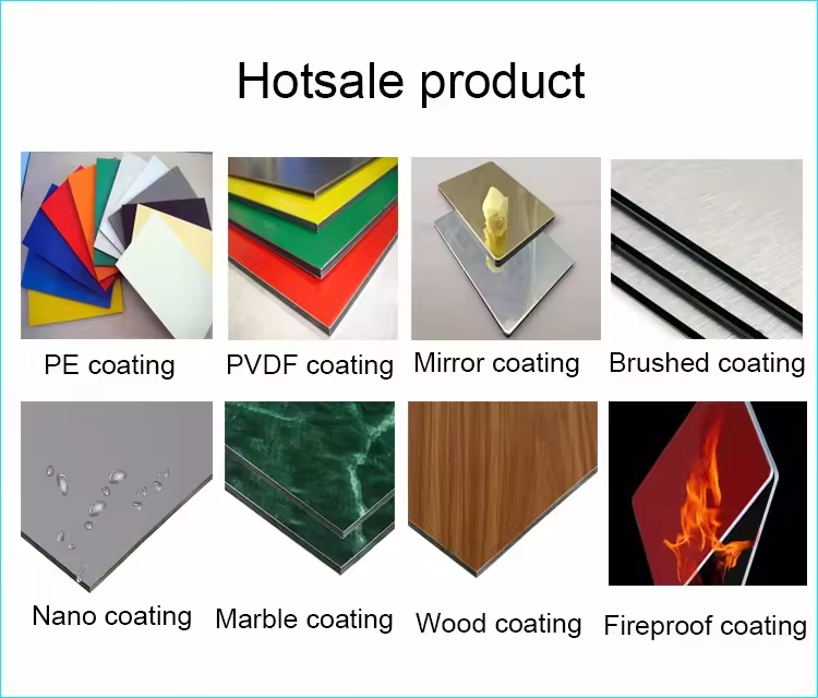 Sky Blue Indoor Anti-Scratch Acp Sheet Aluminum Composite Panel Building Decoration 4MM Outside Wall Cladding 48in X 96in