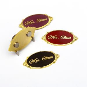 Quality Cross Design Welding Gold Metal Lapel Pins Magnetic Souvenir Badge Fridge With Logo for sale