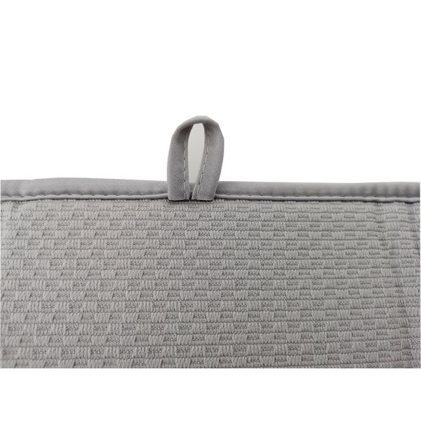 Round Corner Reversible Table Microfiber Dish Drying Mat Gray Printing
