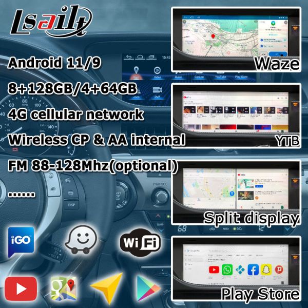 ES300h ES250 ES350 Lexus Android Screen upgrade Carplay Android Auto Dash Cam 10.25" Lsailt