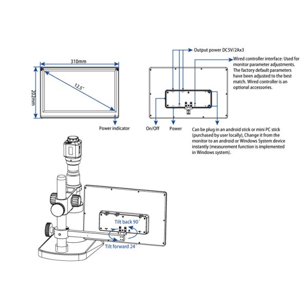 LCD 1080P Digital Microscope